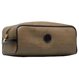 Fendi-Leather Clutch Bag 00927-Brown