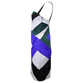 Giorgio Armani-Vestido Giorgio Armani Panel Stripe em Poliéster Multicolor-Multicor