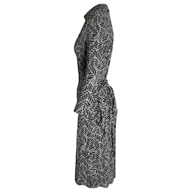 Diane Von Furstenberg-Diane Von Furstenberg Robe portefeuille à motif géométrique en soie multicolore-Autre,Imprimé python