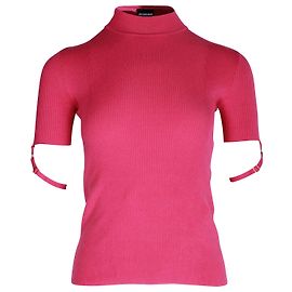 Jacquemus La Maille Torre Top canelado em viscose rosa Rosa