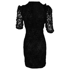 Maje-Maje Lace Mini Dress in Black Polyamide-Black