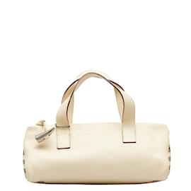 Burberry-Leather Handbag-White