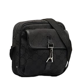 Gucci-GG Canvas Shoulder Bag 90470-Black