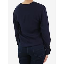 Joseph-Blue long-sleeved ruched top - size UK 8-Blue