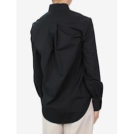 Autre Marque-Camicia aderente nera senza colletto con bottoni - taglia S-Nero