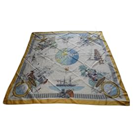 Hermes Green Twill Silk 90 cm Le saut H Scarf - MAISON de LUXE