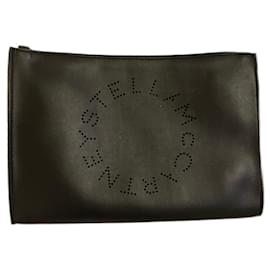 Stella Mc Cartney-Pochette nera con cinturino da polso-Nero