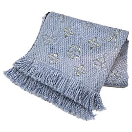 Louis Vuitton Sciarpa Logomania blu brillante Blu