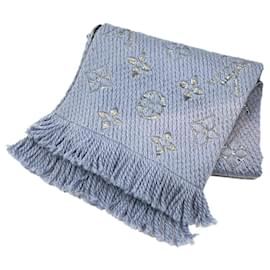 Louis Vuitton-Logomania blue shine scarf-Blue