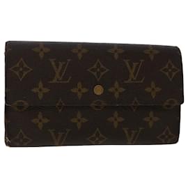 Louis Vuitton-LOUIS VUITTON Monogram Portefeuille International Cartera larga M61217 autenticación 50213-Monograma