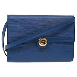 Louis Vuitton-LOUIS VUITTON Epi Pochette Arche Umhängetasche Blau M52575 LV Auth 50104-Blau