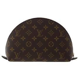 Louis Vuitton-LOUIS VUITTON Monogram Trousse Demi Ronde Pochette Cosmétique M47520 Auth LV 50238-Monogramme