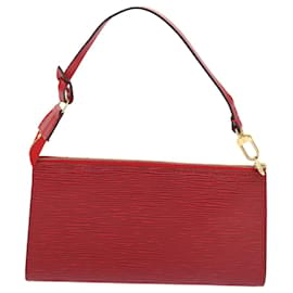 Louis Vuitton-LOUIS VUITTON Epi Pochette Accessoires Accessory Pouch Red M52987 Auth LV 50296-Rouge