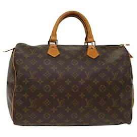 Louis Vuitton-Louis Vuitton Monogram Speedy 35 Hand Bag M41524 LV Auth yk8152b-Monogram