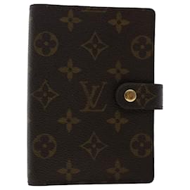 Louis Vuitton-LOUIS VUITTON Monogramm Agenda PM Tagesplaner Cover R.20005 LV Auth 50234-Monogramm