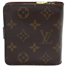 Louis Vuitton-LOUIS VUITTON Monogram Compact zip Wallet M61667 LV Auth 49948-Monogram