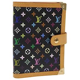 Louis Vuitton-LOUIS VUITTON Monogram Multicolor Agenda PM Day Planner Cover R20895 autenticación 49630EN-Negro