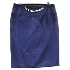 Saia Céline de camurça azul Azul