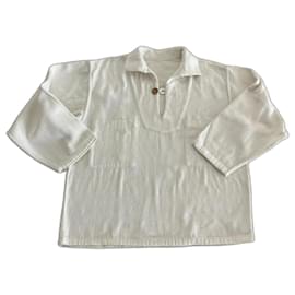 Autre Marque-ecru raw cotton tunic T. M - L-Eggshell