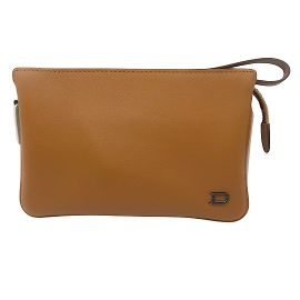 Delvaux Light Brown / Ivory Trio Destrier Leather Wallet Brown