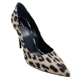 Céline-Zapatos de tacón con estampado animal multicolor Celine Brown-Castaño