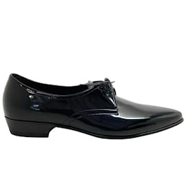 Céline-Derby in pelle verniciata nera Celine 30 Oxford stringate-Nero