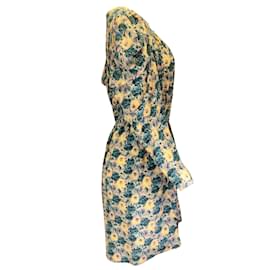 Ulla Johnson-Ulla Johnson Mini-robe en soie imprimé bégonia multicolore Elaine-Multicolore