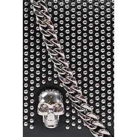 Alexander Mcqueen-Alexander McQueen Skull Studs Bag Black Leather Small-Black