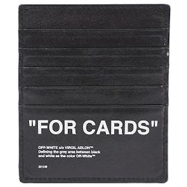 Off White Off-White-Kartenetui aus schwarzem Leder, Einheitsgröße Schwarz
