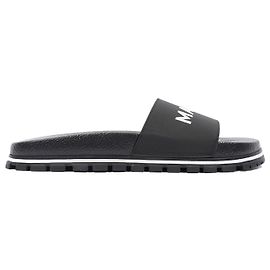 Marc Jacobs Sandales à logo Noir / Cuir Blanc UE 37 UK 4 Noir