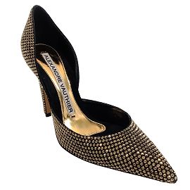 Alexandre Vauthier Goldkristall-Alex-Pumps Schwarz