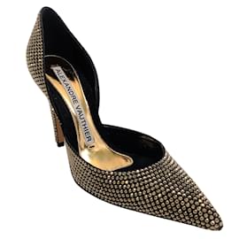 Alexandre Vauthier-Zapatos de tacón Alex con cristales dorados de Alexandre Vauthier-Negro