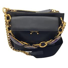 Marni-Marni Black / brown / Gold Chain Strap Stone Embellished Leather Shoulder Bag-Multiple colors