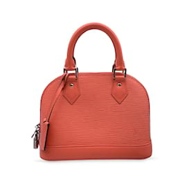 Louis Vuitton-Poppy Epi Leather Alma BB Bag Bolso de mano con correa-Rosa