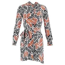 Diane Von Furstenberg-Diane Von Furstenberg Printed Shirt Dress in Multicolor Silk-Multiple colors