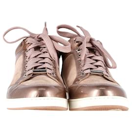 Jimmy Choo-Jimmy Choo Metallic Miami Sneakers aus rosa Wildleder-Pink