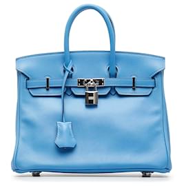 Hermès-Bleu Hermès 2015 Swift Birkin Retourné 25-Bleu