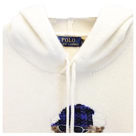 Ralph Lauren-Suéter com capuz Polo Ralph Lauren Ski Polo Bear em lã creme-Branco,Cru