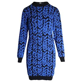 Balenciaga-Balenciaga Sweater Dress in Blue Nylon-Blue