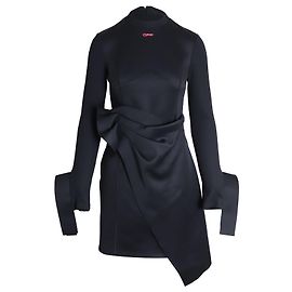 Off White Miniabito a portafoglio in jersey Off-White in poliammide nera Nero