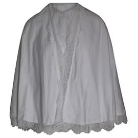 Giambattista Valli-Blusa tipo capa Giambattista Valli de algodón blanco-Blanco