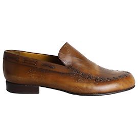 Mocassino Berluti Scritto in Pelle Marrone Marrone