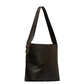 Burberry-Sac bandoulière en cuir Burberry Sac bandoulière en cuir en bon état-Marron