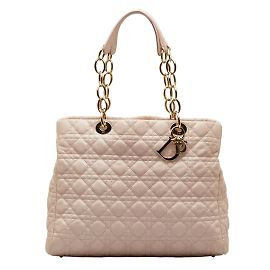 & Other Stories Bolsa de compras de couro Cannage Rosa
