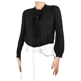 Isabel Marant Etoile-Schwarze transparente Bluse – Größe UK 8-Schwarz
