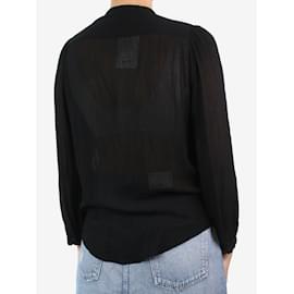 Isabel Marant Etoile-Black sheer blouse - size UK 8-Black