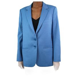 Indress Blue single-breasted wool blazer - size UK 8 Blue
