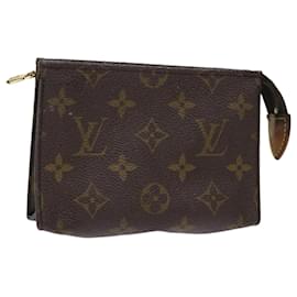 Louis Vuitton-Louis Vuitton Monogram Poche Toilette 15 Pouch M47546 LV Auth 50245-Monogram