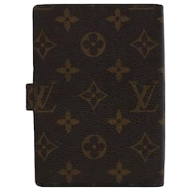 Louis Vuitton-LOUIS VUITTON Monogramm Agenda PM Tagesplaner Cover R.20005 LV Auth 50001-Monogramm