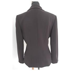 Dior-Dior suit jacket in chocolate-colored wool, size indicated 42 fr-Chocolate